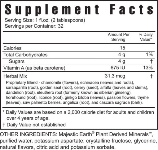 13205 Ygy 13205 Herbal Rainforest Suppfacts 0811