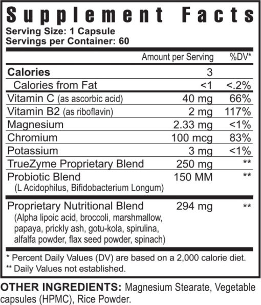 Tl049sys T2l Tl011prod Truezyme Suppfacts 1114